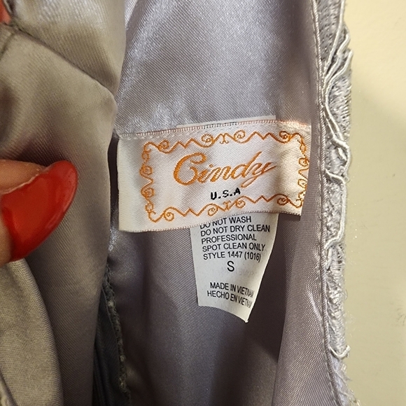 GINDY USA Silver Short Tule sleeveless Homecoming dress size S - Picture 12 of 16